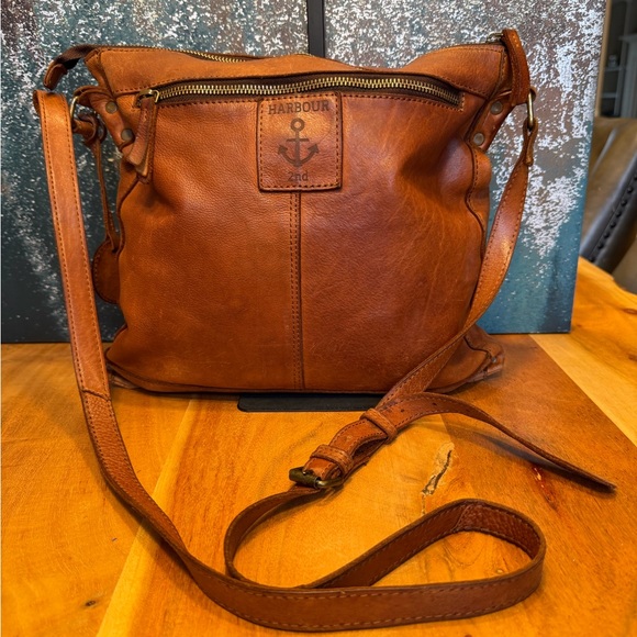 Harbour 2Nd Handbags - Harbour 2nd Vera 2 Cowhide Leather Crossbody in Cognac Color